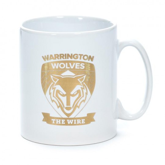 White Gold Leaf Mug
